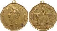 Frankreich, Königreich Tragbare 12-eckige Bronzemedaille Louis Philippe I., 1830 - 1848, Ferdinand Duc d'Orléans, Chapelle Ferdinand -