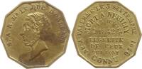 Frankreich, Königreich 10-eckige Messingmedaille Ferdinand Philippe Duc d'Orleans, auf seinen Tod bei einem Reise - Unfall -