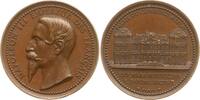 Frankreich, Kaiserreich, Lyon Stadt Kleine Bronzemedaille Napoleon III., 1852 - 1870, v. Penin, Palais du Commerce, R. Dardel, Architekt -