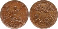 Schweiz-Vaud (Waadt) Kleine Bronzemedaille von Hantz und Lugeon, 100 Jahre Unabhängigkeit -
