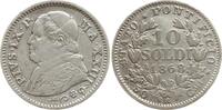 Vatikan 10 Soldi Pius IX., 1846 - 1878, An XXIII, großes R -