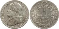 Vatikan 1 Lira Pius IX., 1846 - 1878, Typ mit großem Kopf -