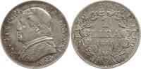 Vatikan 1 Lira Pius IX., 1846 - 1878, Typ mit großem Kopf -