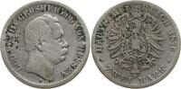 Kaiserreich Deutschland, Großherzogtum Hessen 2 Mark Ludwig III., 1848 - 1877 -