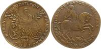 Nürnberg, Stadt Messing - Rechenpfennig v. Hans Krauwinckel II., 1586 - 1635, Heinrich IV. v. Frankreich zu Pferde -