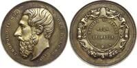 Belgien, Königreich Vergoldete Silbermedaille Leopold II., 1865 - 1909, v. Hart, Preismedaille Société Agricole du Luxembourg -