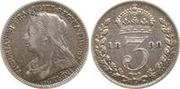 Großbritannien 3 Pence Victoria, 1837 - 1901 -