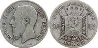 Belgien, Königreich 50 Centimes Leopold II., 1865 - 1909 -