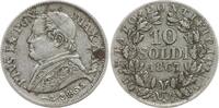 Vatikan 10 Soldi Pius IX., 1846 - 1878, An XXI -