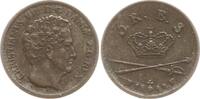 Dänemark, Königreich 3 Skilling R.B.S. Christian VIII., 1839 - 1848 -