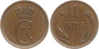 Dänemark, Königreich 1 Öre Christian IX., 1863 - 1906 -