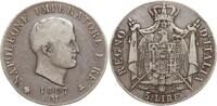 Italien, Königreich 5 Lire Napoleon I., 1804 - 1814, Mailand, cifre della data spaziate -
