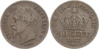 Frankreich, Kaiserreich 50 Centimes Napoleon III., 1852 - 1870, Straßburg -
