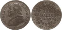 Vatikan 10 Soldi Pius IX., 1846 - 1878, An XXII -