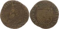 Spanische Niederlande - Hainaut (Hennegau) Liard Philipp II. von Spanien, 1555 - 1596, Mons, vollständige Jahreszahl! -