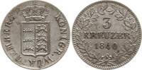 Württemberg, Königreich 3 Kreuzer Wilhelm I., 1816 - 1864 -