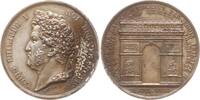 Frankreich, Stadt Paris Medaille v. Barré, auf die Enthüllung des Arc de l'Etoile, Kopf Louis Philippe n.l. -