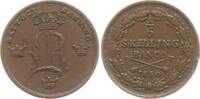 Schweden, Königreich 1/6 Skilling Oskar I., 1844 - 1859 -