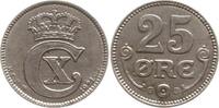 Dänemark, Königreich 25 Öre Christian X., 1912 - 1947 -