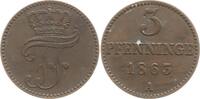 Mecklenburg-Schwerin, Großherzogtum 3 Pfennig Friedrich Franz II., 1842 - 1883 -