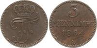 Mecklenburg-Schwerin, Großherzogtum 3 Pfennig Friedrich Franz II., 1842 - 1883 -