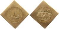 Stralsund, Stadt Bronzeklippe von Helmut König, 40 Jahre VEB Volkswerft Stralsund, Querslipanlage -