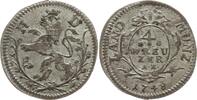 Hessen - Darmstadt 4 Kreuzer Ludwig VIII., 1739 - 1768, die linke Vorderpranke in der Waagerechten -