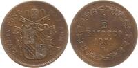 Vatikan 1/2 Baiocco Pius IX., 1846 - 1878, Rom, An V -