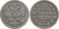 Russland, Kaiserreich 20 Kopeken Alexander II., 1855 - 1881, St. Petersburg -