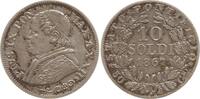 Vatikan 10 Soldi Pius IX., 1846 - 1878, An XXII -