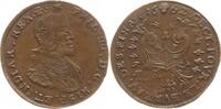 Rechenpfennig 1662 Spanische Niederlande - Brüssel Philipp IV., 1621 - 1665, Büste n.r. / Burgundisches Kreuz, umher Blitzbündel Vorzüglich, winz...