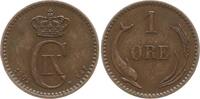 Dänemark, Königreich 1 Öre Christian IX., 1863 - 1906 -