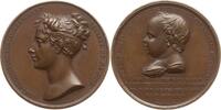 Frankreich, Königreich Bronzemedaille Ludwig XVIII., v. Caqué u. Puymaurin, auf die Taufe des Herzogs von Bordeaux -