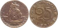 25 Pfennig 1921 Aachen, Stadt Notgeld, Eisen, Kehrprägung Selten, sehr schön - vorzüglich, min. Kr., kl. Fleck