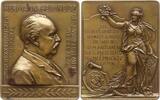 Kaiserreich Österreich, Stadt Wien Bronzeplakette v. Tautenhayn, 66. Versammlung dt. Naturforscher und Ärzte, Hermann v. Helmholtz -