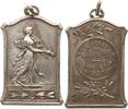 Frankreich, 3. Republik Versilberter Bronzeanhänger L'Appui du Travailleur Reconaissant -