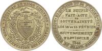 Schweiz-Vaud (Waadt), Stadt Lausanne Vergoldete Bronzemedaille a.d. Wahl der provisorischen Regierung und Vertreibung der Jesuiten -