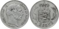 Dänemark, Königreich 1 Krone Christian IX., 1863 - 1906 -
