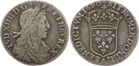 Frankreich, Königreich 1/12 Ecu au buste juvénile Ludwig XIV., 1643 - 1715, Paris -