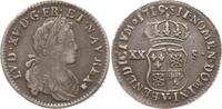 Frankreich, Königreich 1/6 Ecu de France-Navarre (20 Sols) Ludwig XV., 1715 - 1774, Troyes -