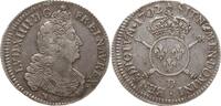 Frankreich, Königreich 1/2 Ecu aux insignes, buste du type aux palmes Ludwig XIV., 1643 - 1715, Lyon, réformation -