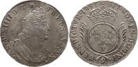 Frankreich, Königreich Ecu aux palmes Ludwig XIV., 1643 - 1715, Rennes, Überprägung auf einem Ecu aux 8 L -