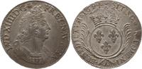 Frankreich, Königreich Ecu aux palmes Ludwig XIV., 1643 - 1715, Paris, Überprägung auf einem Ecu aux 8 L -