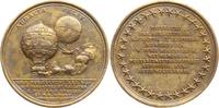Frankreich, Königreich Bronzemedaille von A. Pajou, auf die ersten bemannten Ballonflüge, Montgolfière und Charlière -