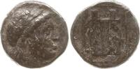 Lesbos Hemidrachme Belorbeerter Apollokopf n.r. / Lyra im Quadrat -