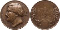 Frankreich, Stadt Paris Bronzemedaille Judaica, v. Rogat, auf den Schriftsteller Eugène Sue, 1804 - 1857 -