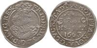 Dänemark, Königreich 1/16 Taler (3 Skilling) Frederik III., 1648 - 1670, Glückstadt, seltene Variante mit Inschrift THA -
