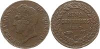 Monaco, Fürstentum 5 Centimes Honoré V., 1819 - 1841 -