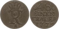 Brandenburg-Preußen 1/48 Taler Friedrich II., 1740 - 1786, Berlin, Beizeichen Rosetten -
