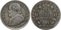 Vatikan 10 Soldi Pius IX., 1846 - 1878, An XXII -